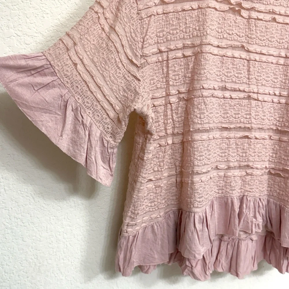 Umgee • Textured Ruffle Top - Picture 3 of 5